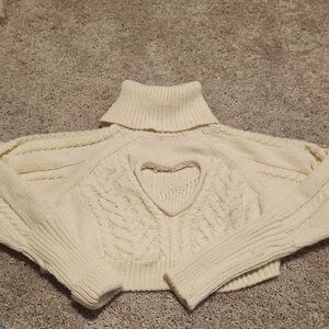 For Love And Lemons Cream Turtleneck Sweater